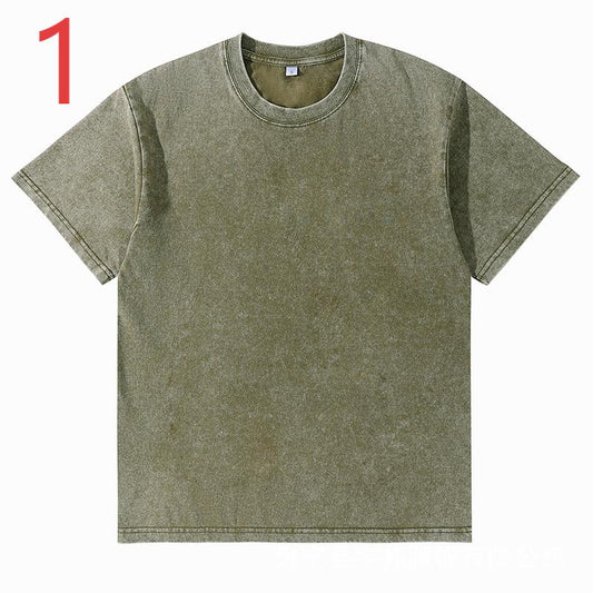 XD002 New summer washed old cotton short sleeves